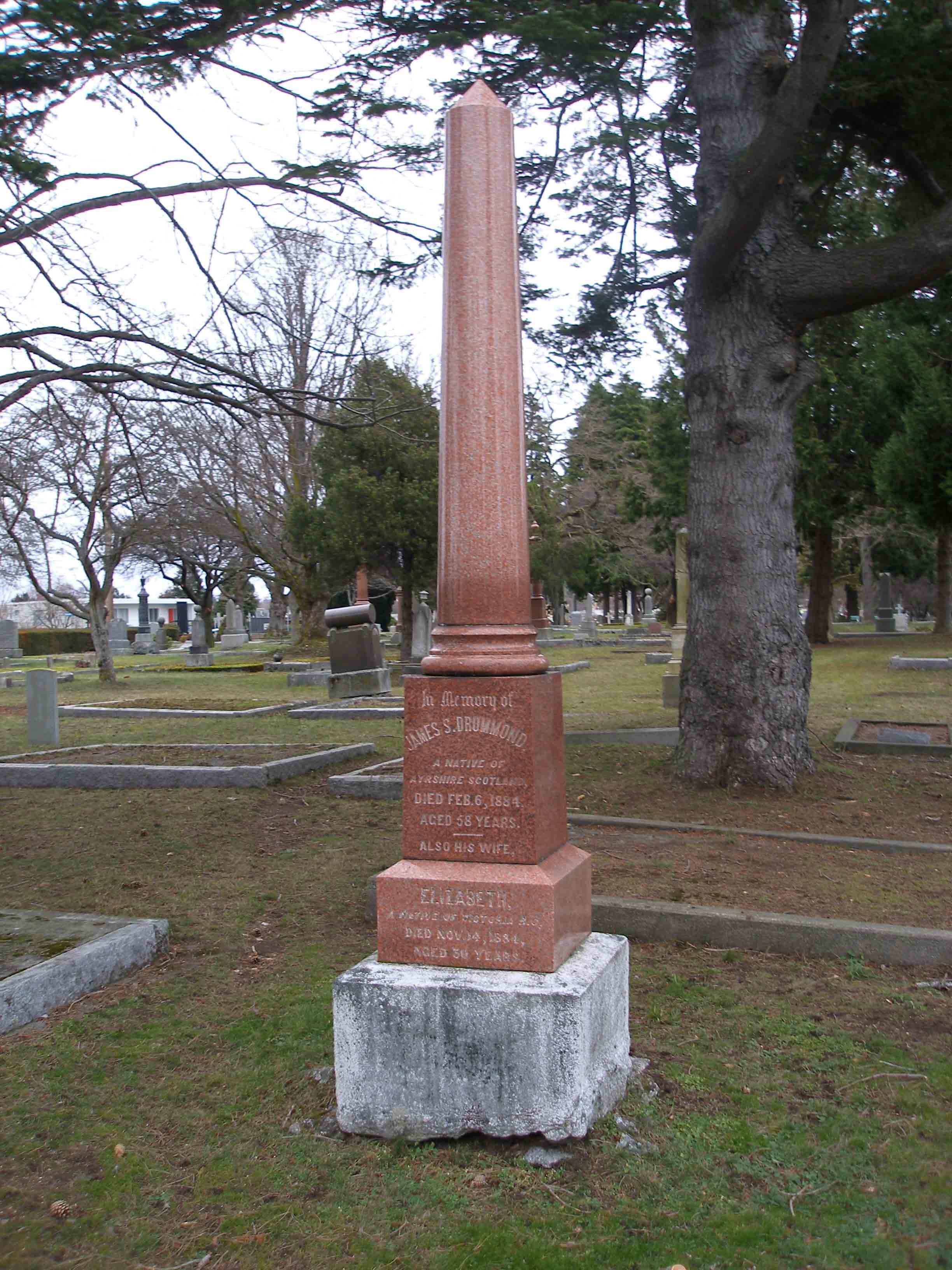 James Smith Drummond tomb, Ross Bay cemetery